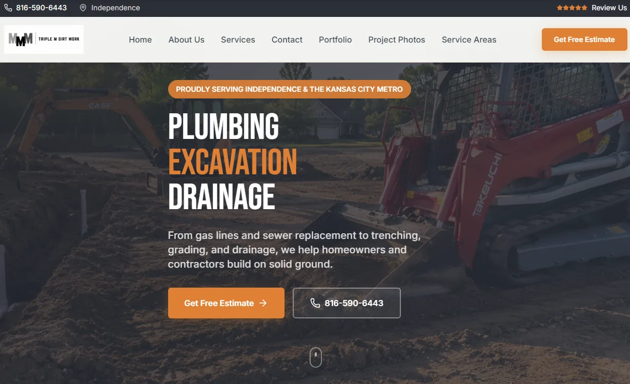 What an Excavation Contractor’s Website Needs When the Best Work Is Buried